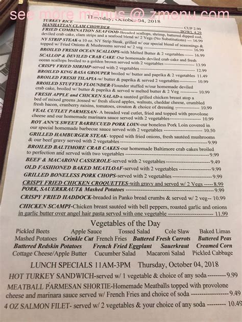 roy ann diner|royann menu.